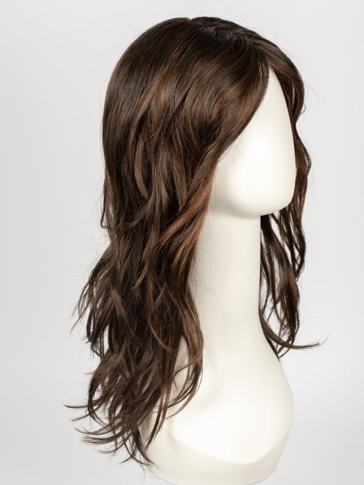 CHOCOLATE ROOTED | Medium to Dark Brown base with Light Reddish Brown highlights and Dark Roots