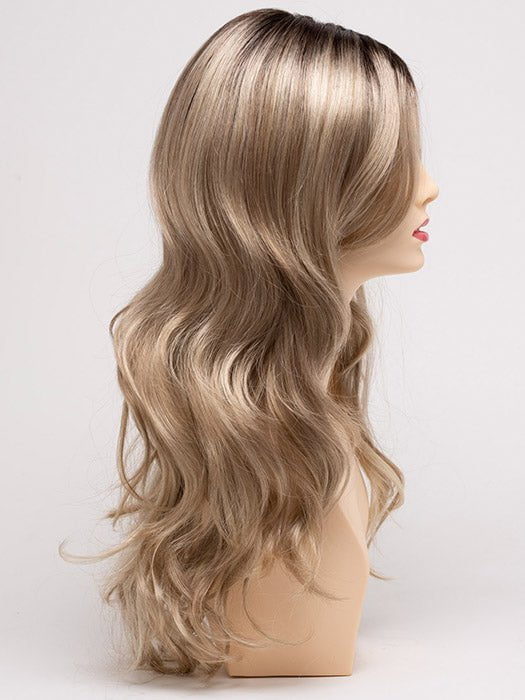 CHAMPAGNE SHADOW | Soft Dark Blonde with Platinum Highlights and Chestnut Roots